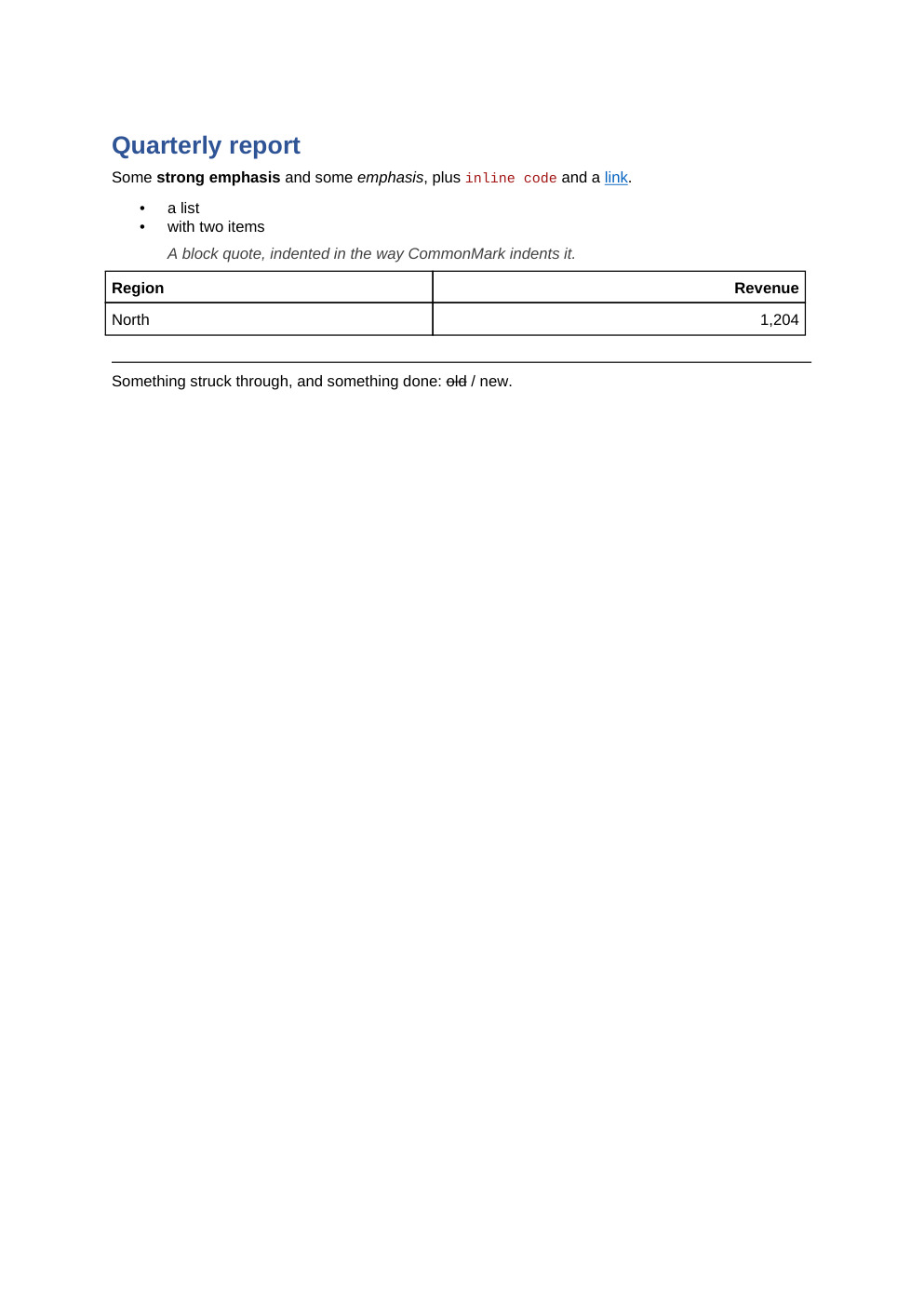 A document using the basic dialect, page 1